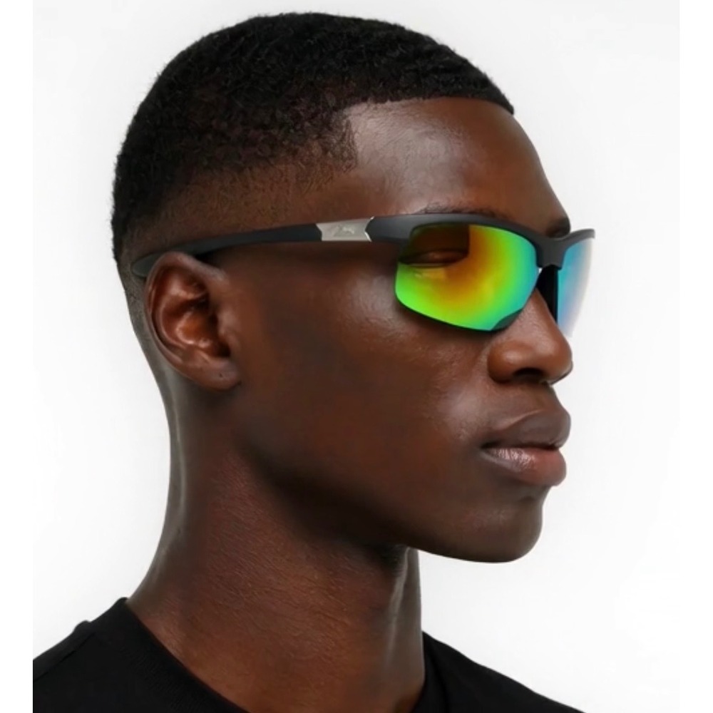 Mens Sport Sunglasses Driving Fishing Golf Mirrored Lens Ski Golfing Running New